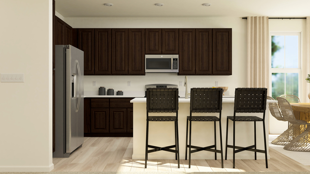102 Ellis Road Algonquin, IL 60102 - Photo 15 of 45 a kitchen with stainless steel appliances kitchen island granite countertop a table chairs in it and wooden cabinets