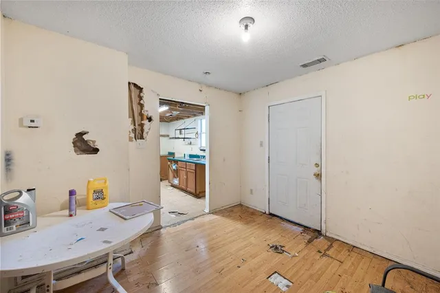 a workspace with furniture and window