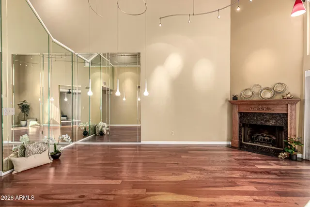 a view of a room with a sink and a window