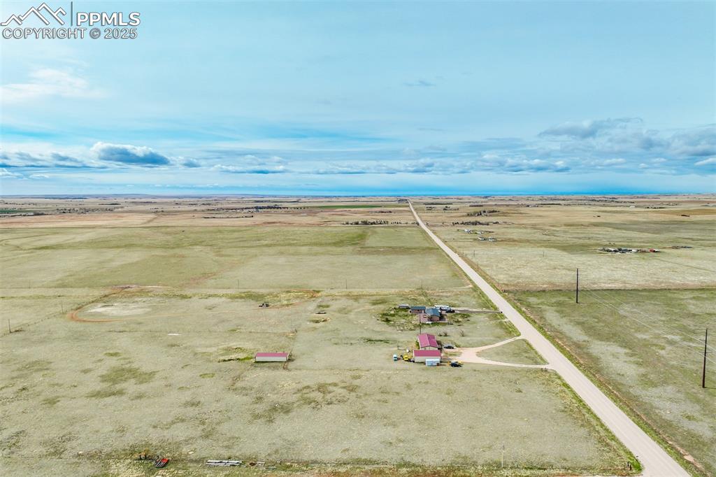 10165 McClelland Road Calhan, CO 80808 - Photo 19 of 25 Aerial view featuring a rural view