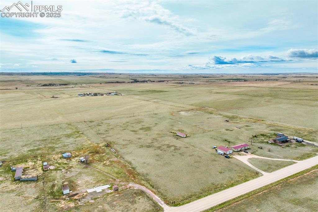 10165 McClelland Road Calhan, CO 80808 - Photo 20 of 25 Birds eye view of property featuring a rural view