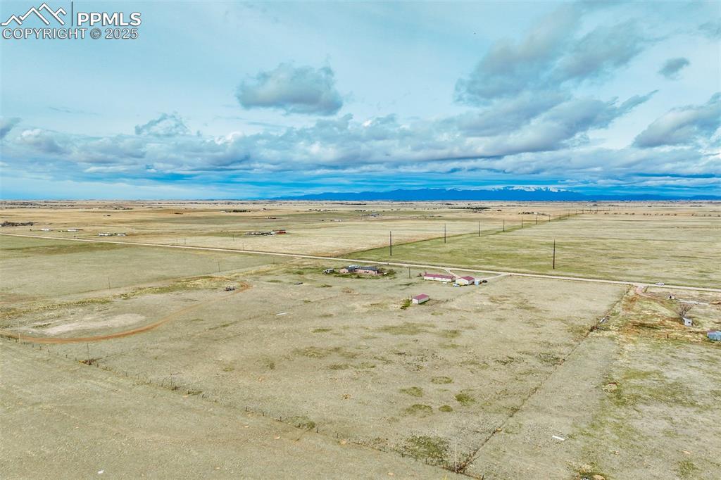 10165 McClelland Road Calhan, CO 80808 - Photo 2 of 25 Drone / aerial view with a rural view