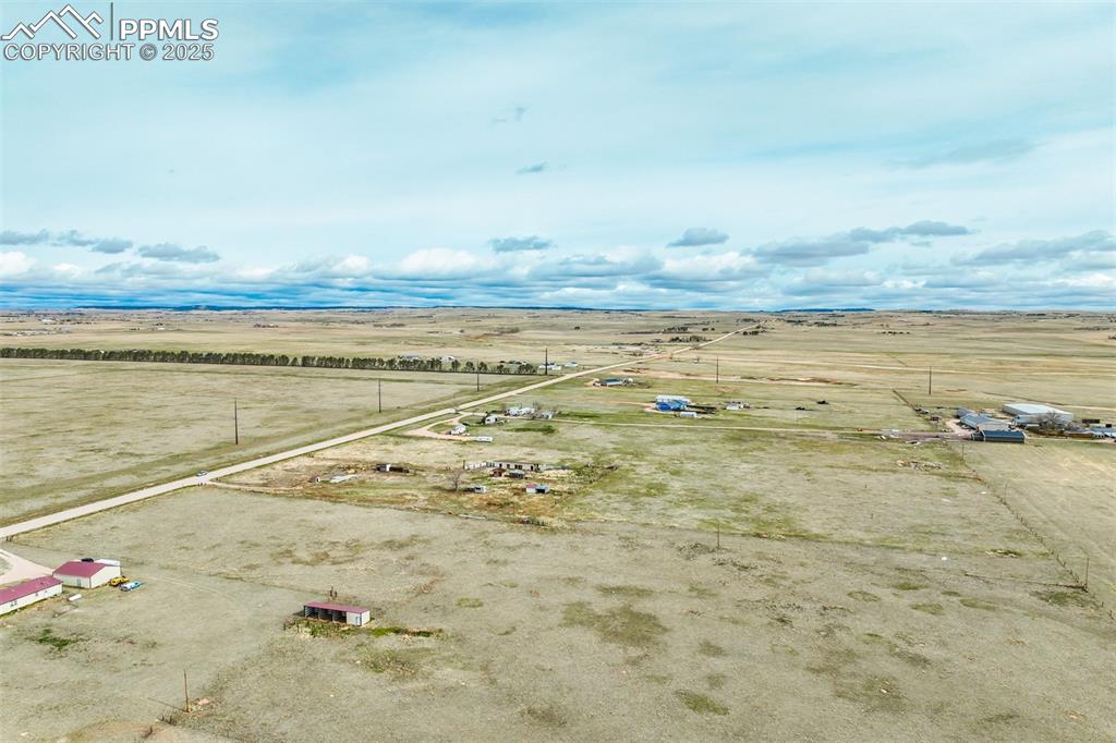 10165 McClelland Road Calhan, CO 80808 - Photo 24 of 25 Aerial view featuring a rural view