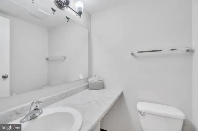 a bathroom with a sink and toilet
