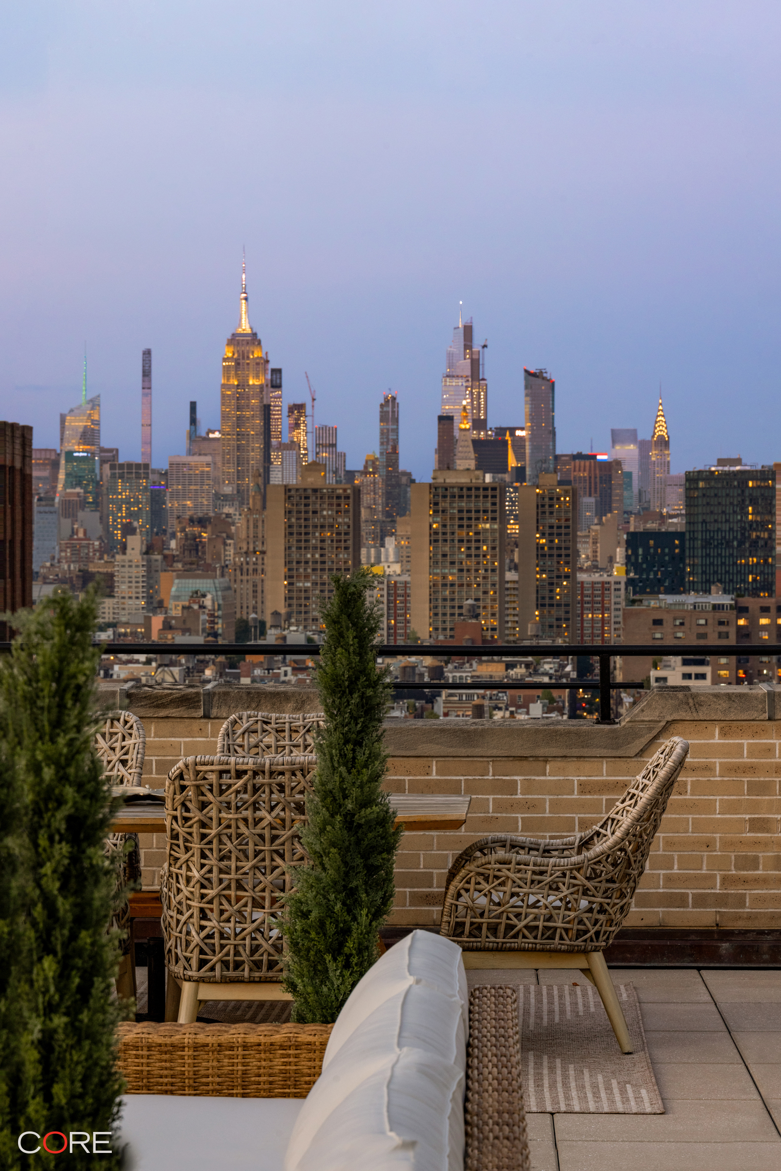90 Franklin Street, Unit PH Manhattan, NY 10013 - Photo 16 of 25 a view of a city with tall buildings