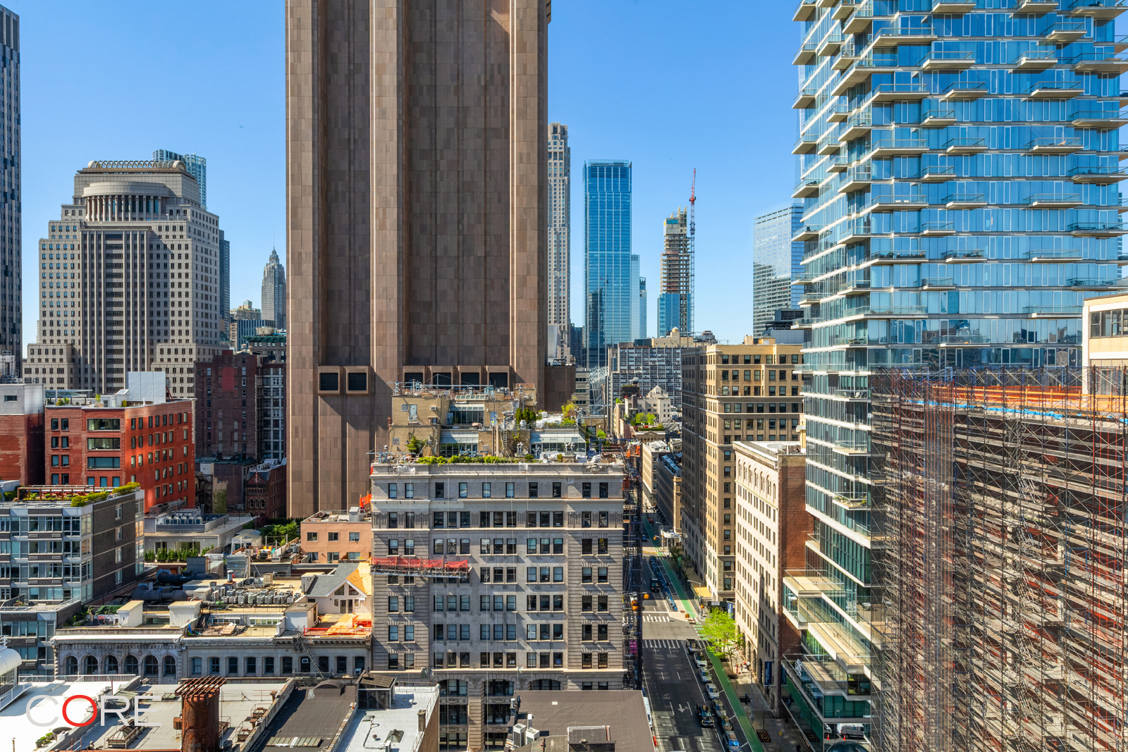 90 Franklin Street, Unit PH Manhattan, NY 10013 - Photo 21 of 25 a city view with tall buildings