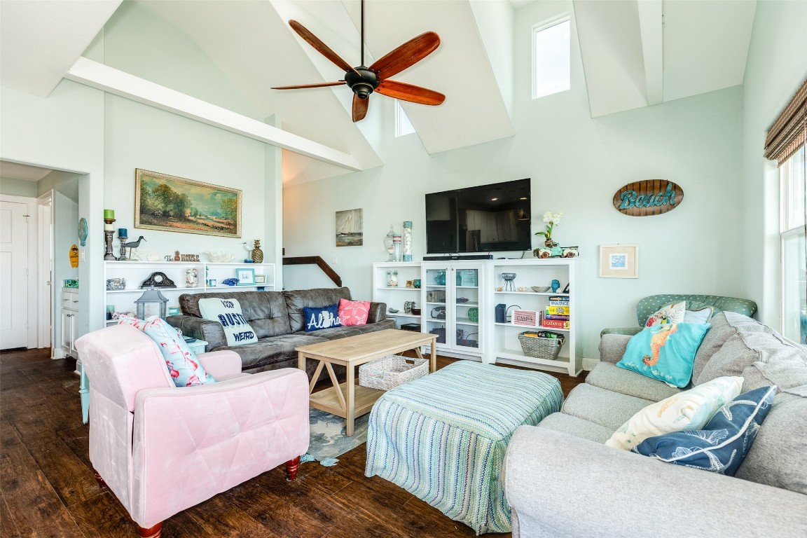 510 Point Lookout Surfside Beach, TX 77541 - Photo 12 of 41 a living room with furniture and a flat screen tv