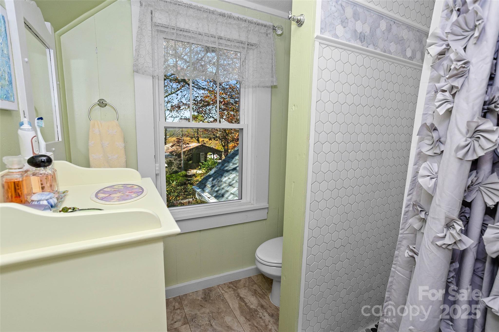 3471 Chimney Rock Road Hendersonville, NC 28792 - Photo 30 of 48 a bathroom with a sink toilet and a mirror