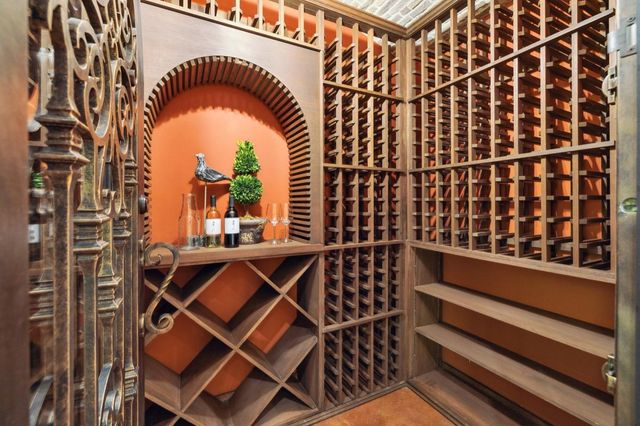 a view of a backyard with sitting area