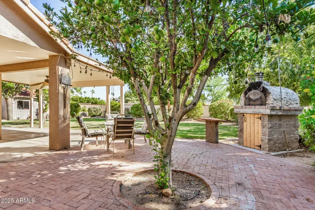 a view of outdoor space with seating area