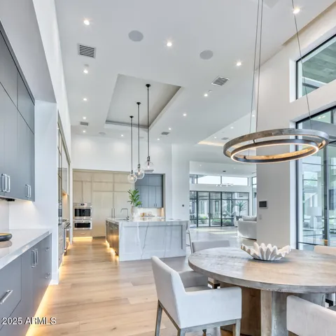 a kitchen with a window a sink and a counter top space