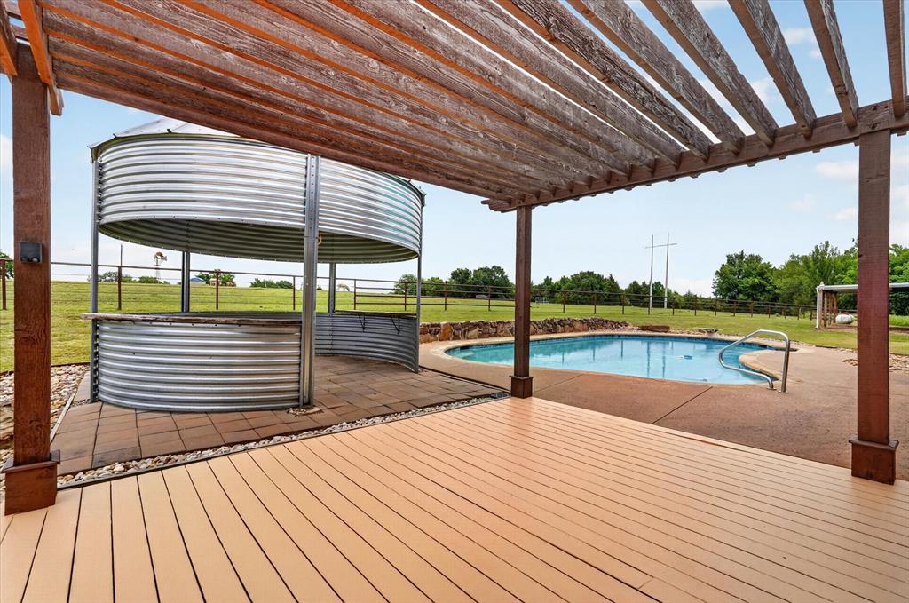 2828 Bennett Road Howe, TX 75459 - Photo 32 of 39 a view of outdoor space with swimming pool and porch