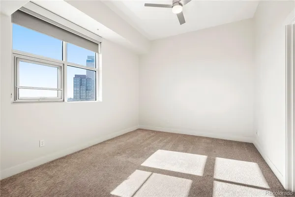 an empty room with a window