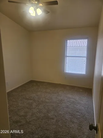 an empty room with closet