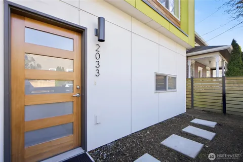 a front view of a building