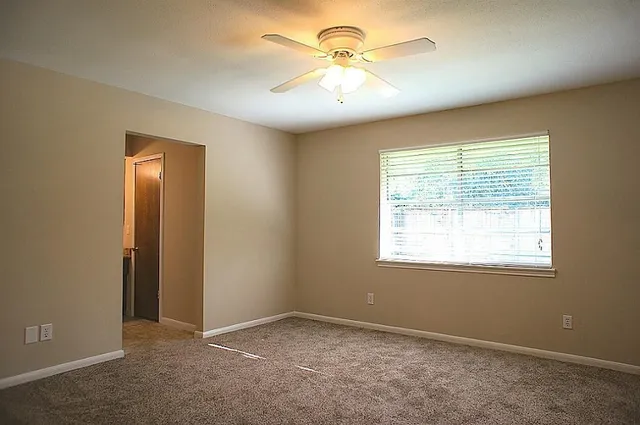 an empty room with a window