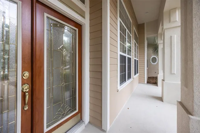 a view of a entryway of a house