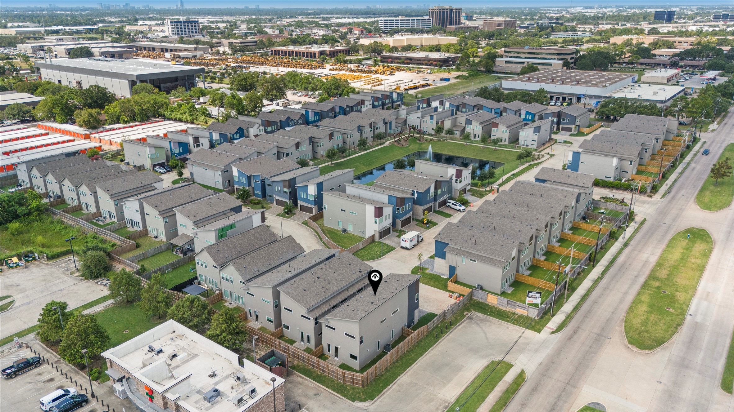 5726 Rucio Lane Houston, TX 77092 - Photo 28 of 30 an aerial view of a house with a city