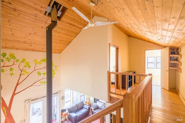 a view of a lake with a mountain