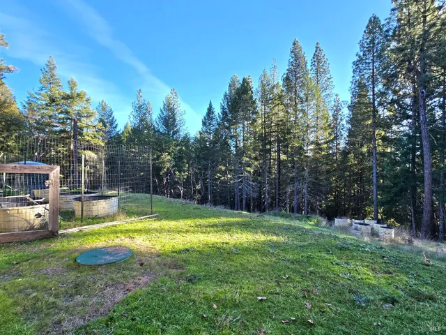 a view of a lake with a mountain in the background