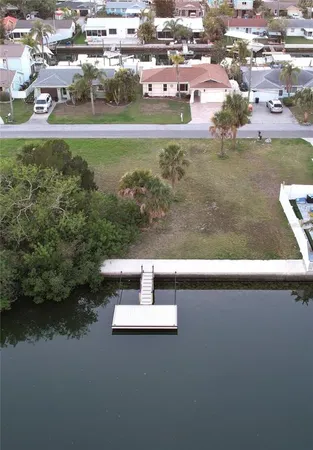 a view of a lake with houses