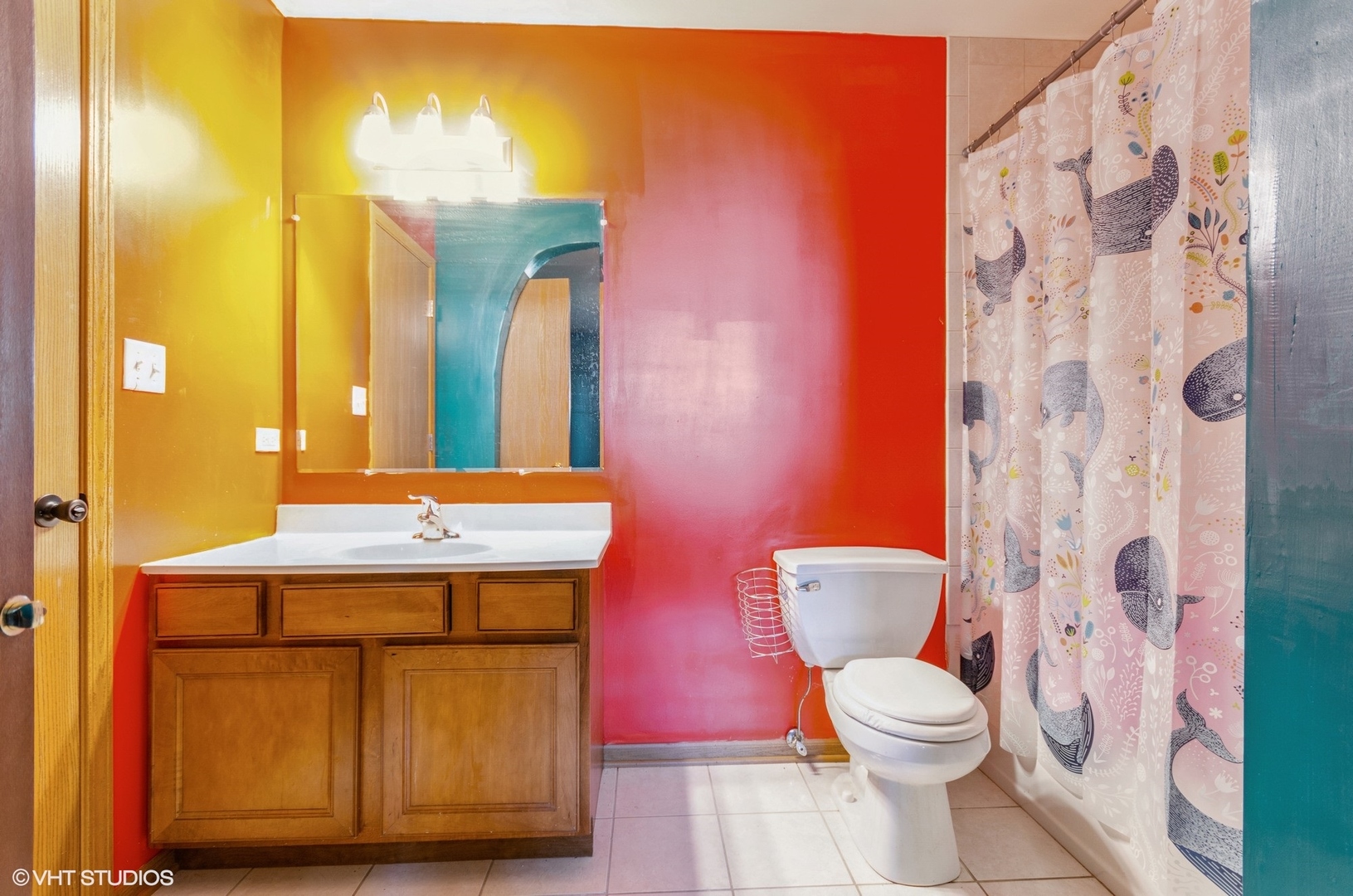 1334 West 98th Street Chicago, IL 60643 - Photo 14 of 15 a bathroom with a granite countertop toilet sink and mirror