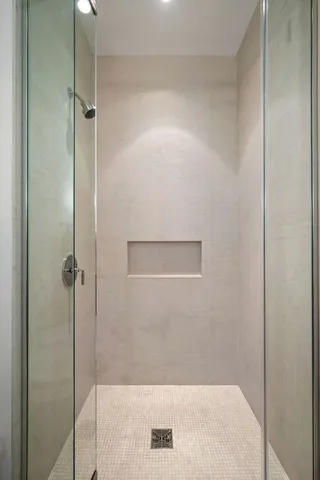 a balcony with a city view