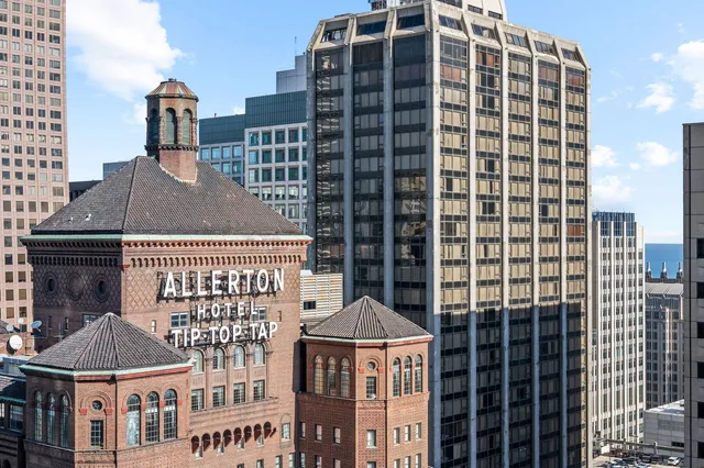 a view of city with balcony