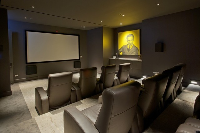 118 East Erie Street, Unit 28F Chicago, IL 60611 - Photo 25 of 31 a projector room with furniture projector screen and screen