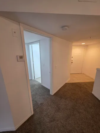 a view of a big room with closet and wooden floor