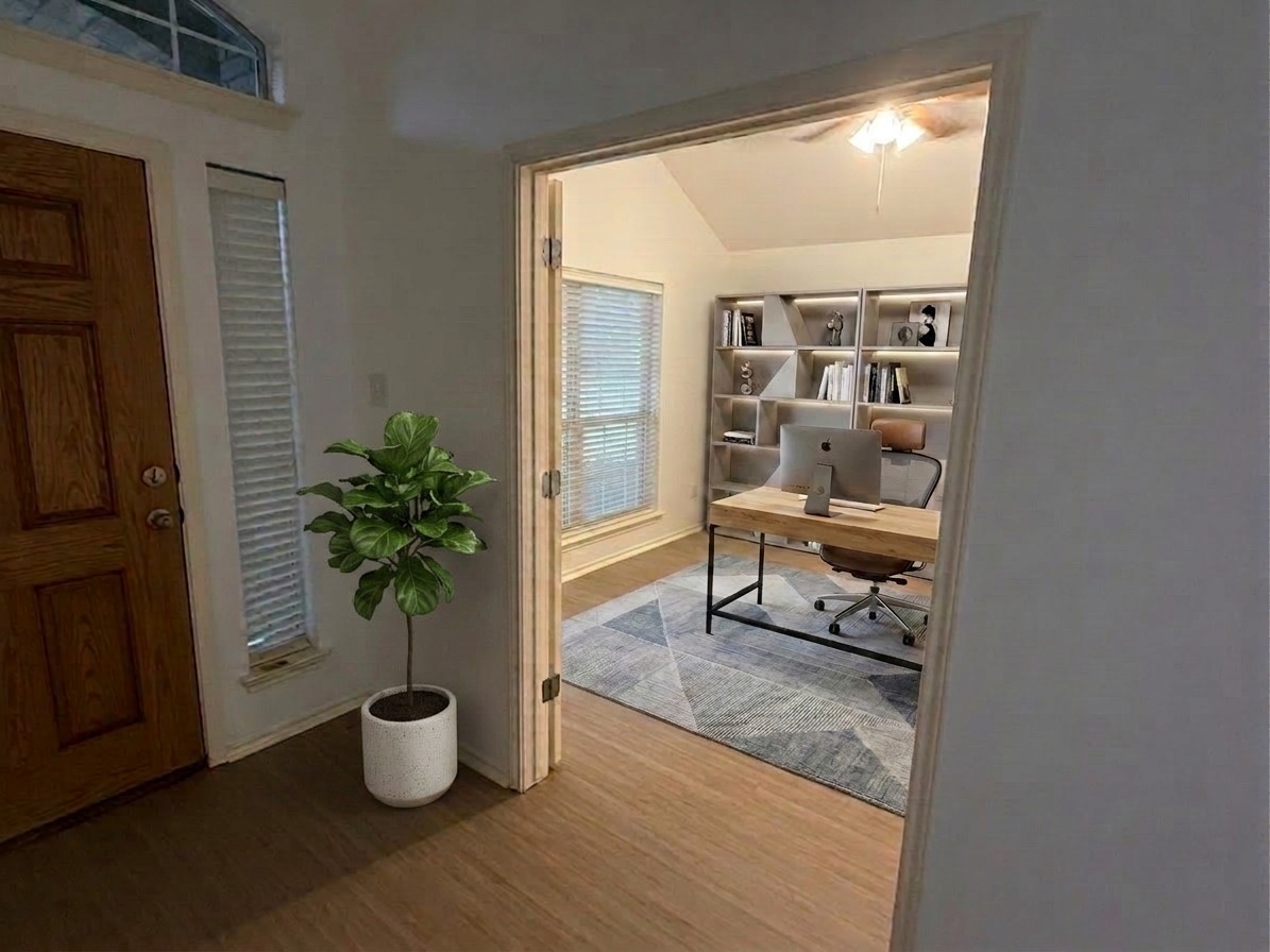 2122 Rachel Lane Round Rock, TX 78664 - Photo 9 of 15 a living room with furniture and a potted plant