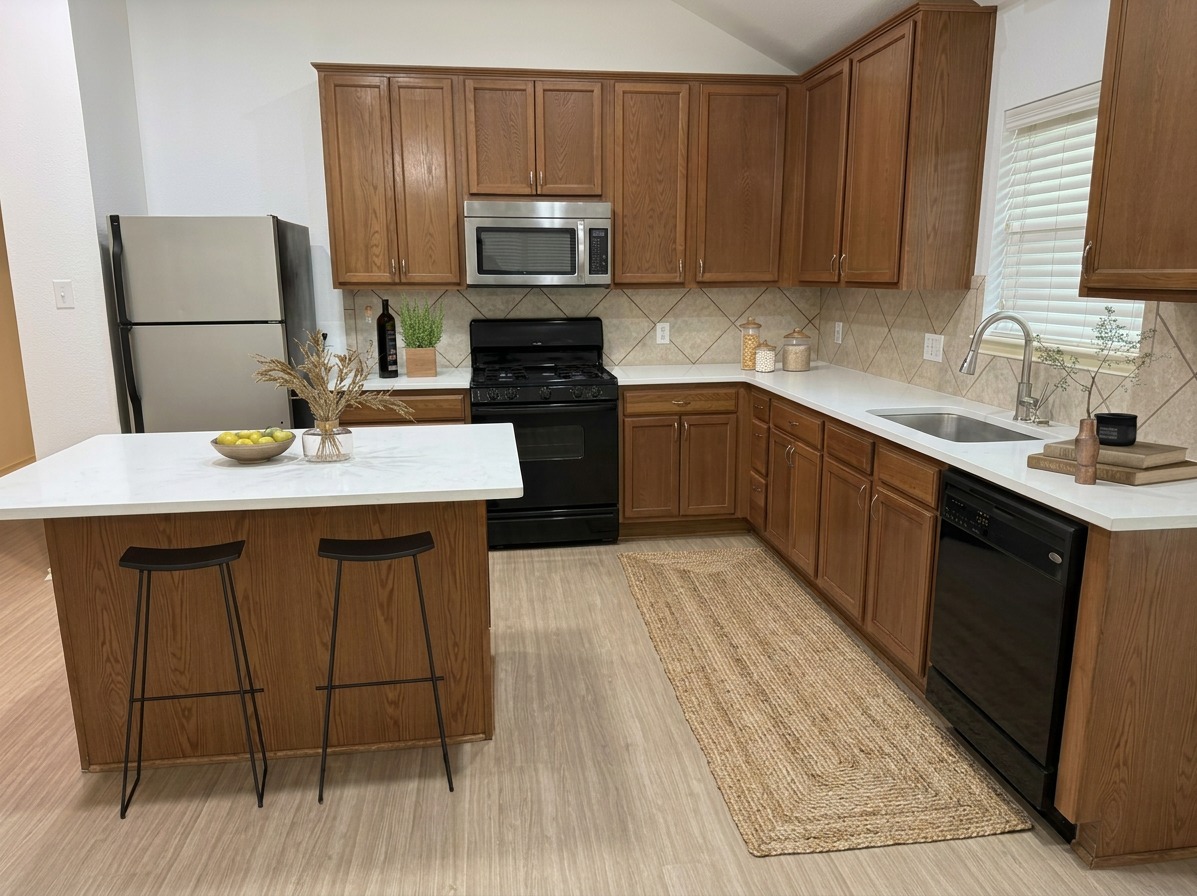 2122 Rachel Lane Round Rock, TX 78664 - Photo 2 of 15 a kitchen with a sink cabinets and appliances