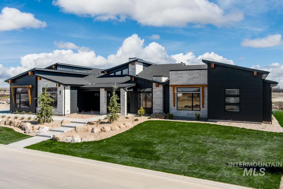 525 Founder Avenue Middleton, ID 83644 - Photo 4 of 50 Contemporary home featuring a front lawn and a shingled roof