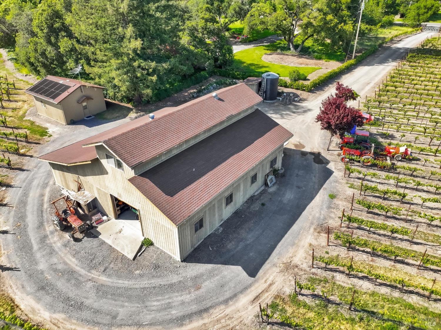 6410 Bennett Valley Road Santa Rosa, CA 95404 - Photo 32 of 34 Private gated driveway leads to barn, separate from main driveway to house. Solar on guest house heats the pool.