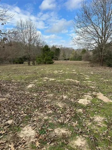 a backyard of a house with lots of green space and fountain