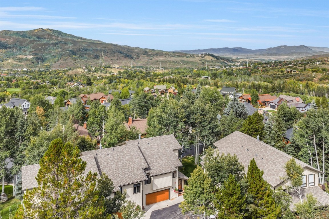 2116 Aster Place Steamboat Springs, CO 80487 - Photo 37 of 42 an aerial view of residential house with an outdoor space and seating