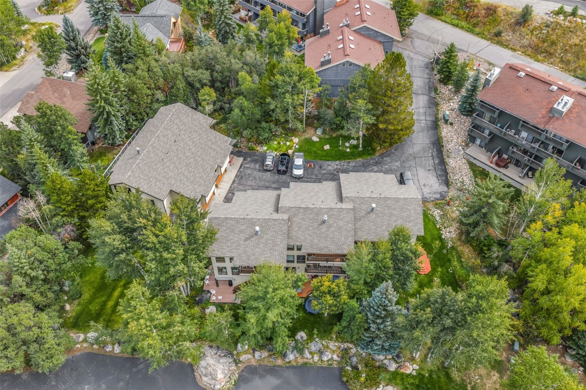2116 Aster Place Steamboat Springs, CO 80487 - Photo 38 of 42 an aerial view of a house with yard and outdoor seating