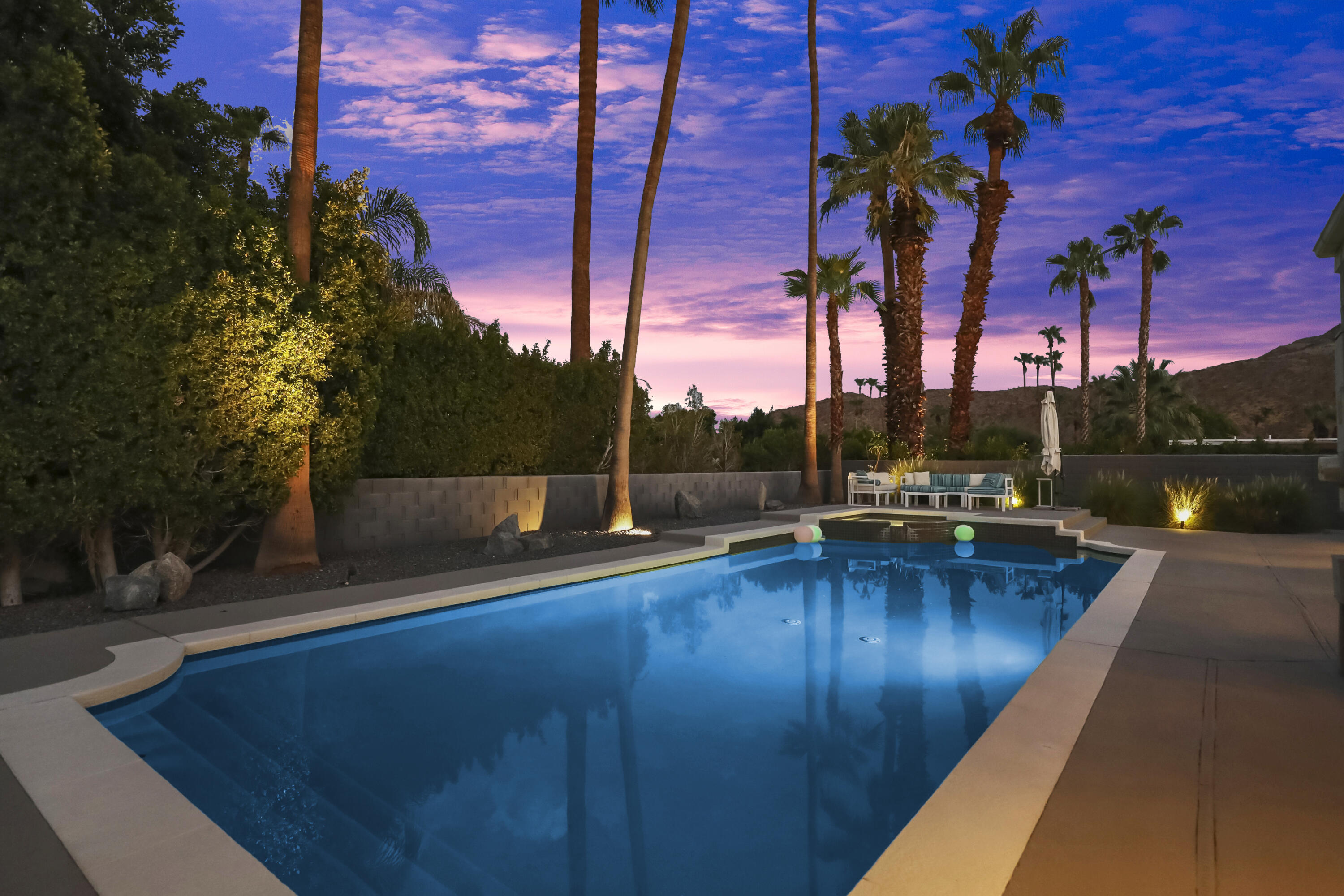 71520 Gardess Road Rancho Mirage, CA 92270 - Photo 26 of 41 070 POOL NIGHT