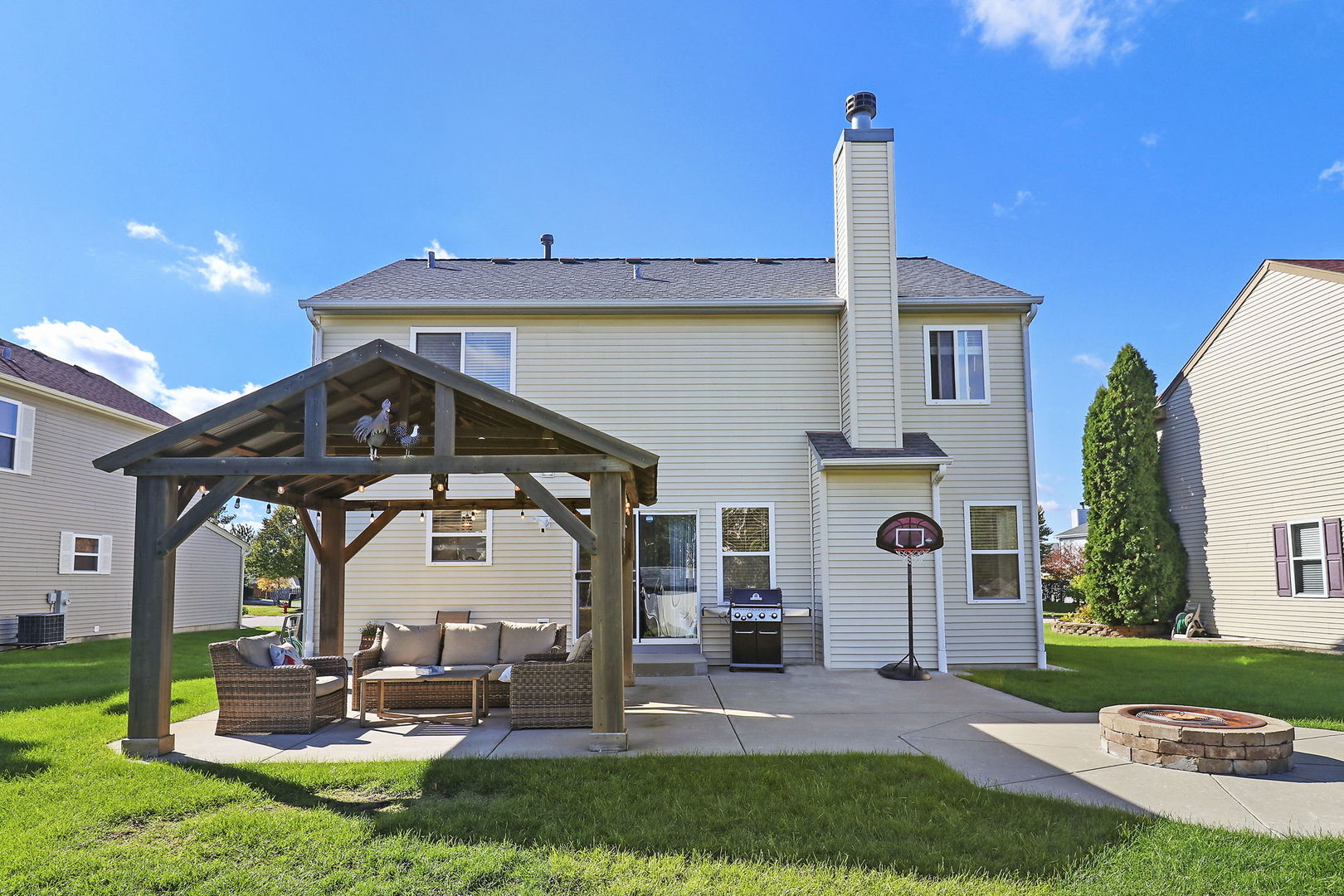 5511 Windgate Way Lake In The Hills, IL 60156 - Photo 28 of 30 a front view of a house with a yard