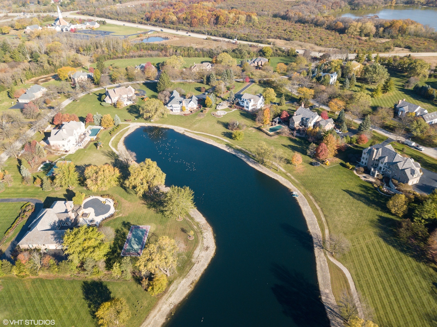 2 Windridge Road South Barrington, IL 60010 - Photo 50 of 50 an aerial view of a house with a swimming pool