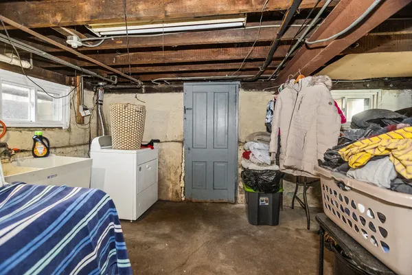 a view of storage and utility room