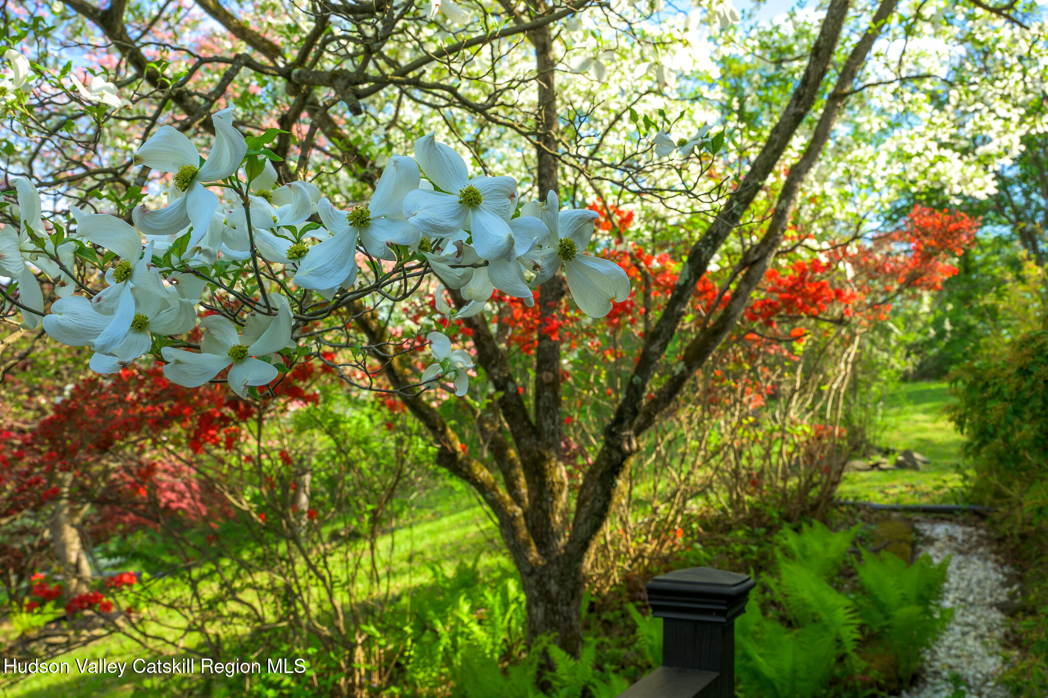 29 Edgemere Hill Road Catskill, NY 12414 - Photo 33 of 38 a backyard of a house with lots of green space and garden