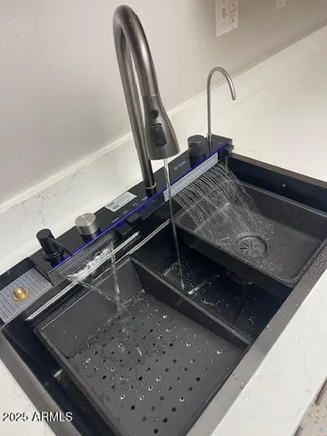 a close up of a sink