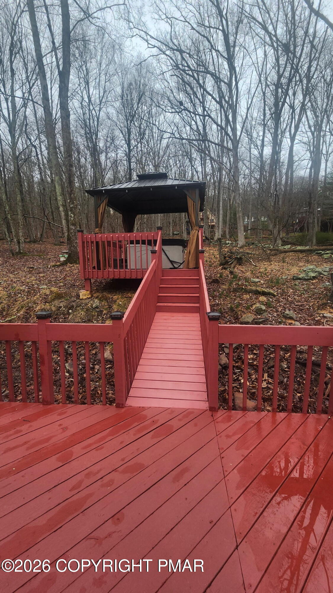 5709 Decker Road Bushkill, PA 18324 - Photo 21 of 32 a view of outdoor space with wooden deck