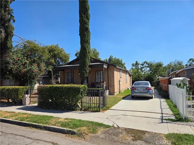 a view of a house with a patio