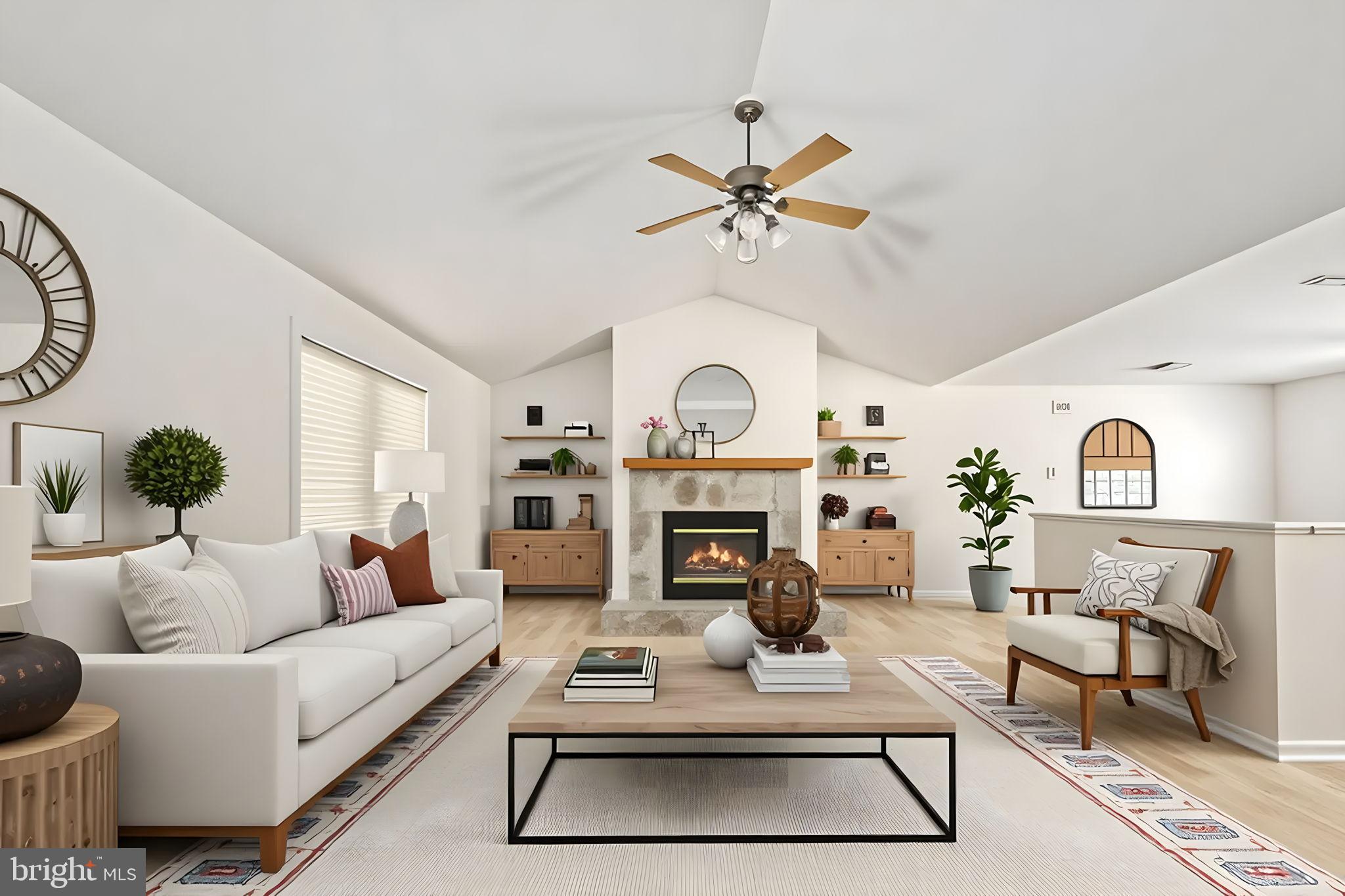 209 Edgemont Lane Locust Grove, VA 22508 - Photo 7 of 48 a living room with furniture a fireplace and a table