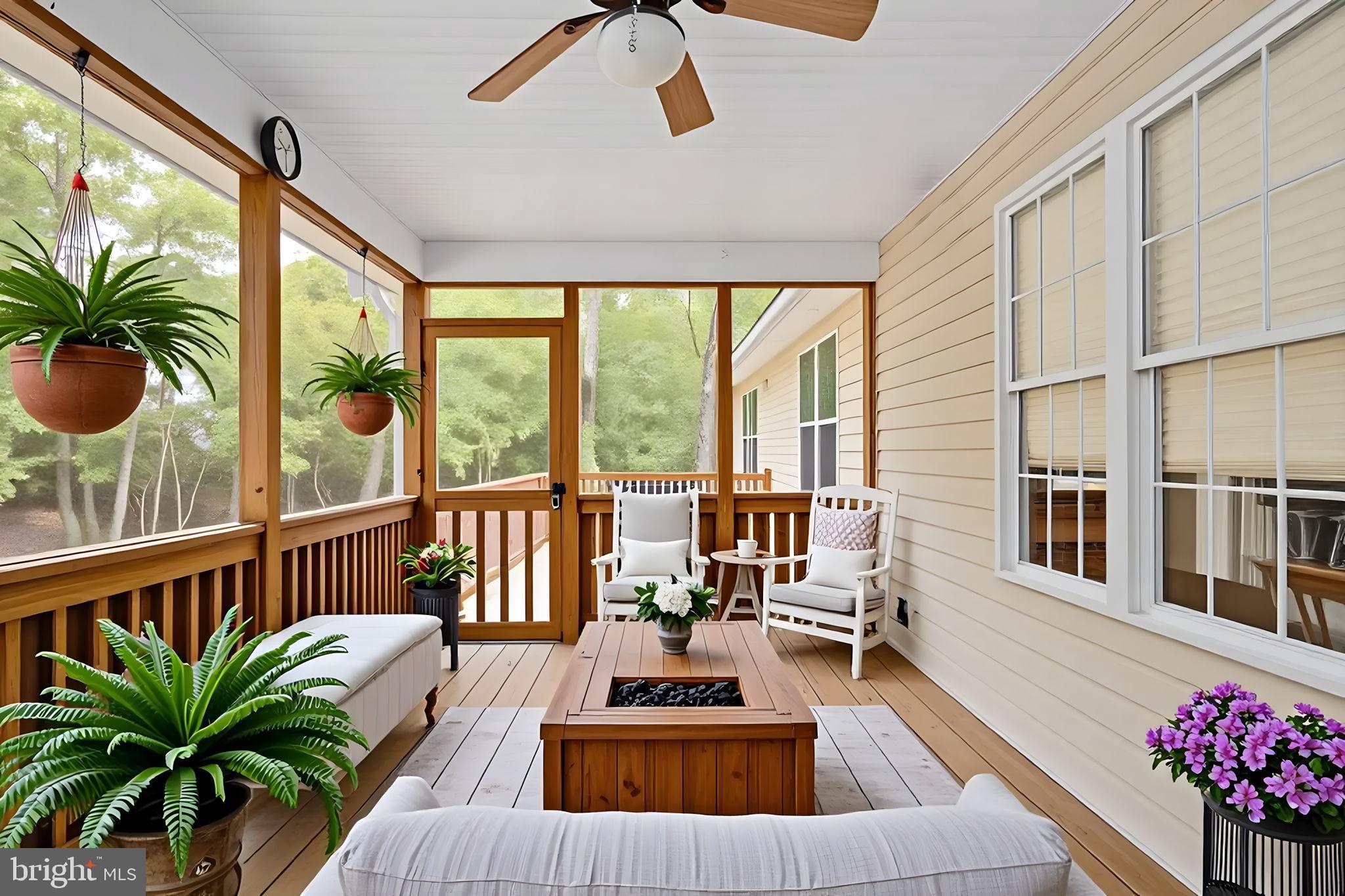 209 Edgemont Lane Locust Grove, VA 22508 - Photo 9 of 48 Serene screened porch (virtually staged)