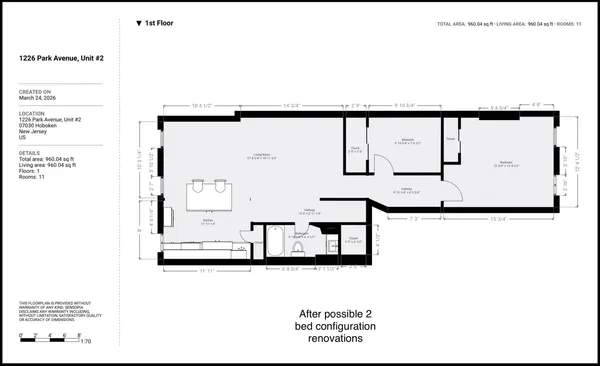 $825,000 | 1226 Park Avenue, Unit 2, Hoboken, NJ 07030