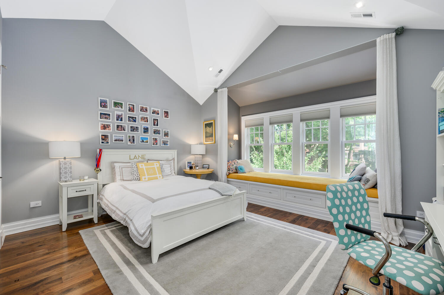 4136 North Greenview Avenue Chicago, IL 60613 - Photo 30 of 56 a bedroom with a bed and a large window