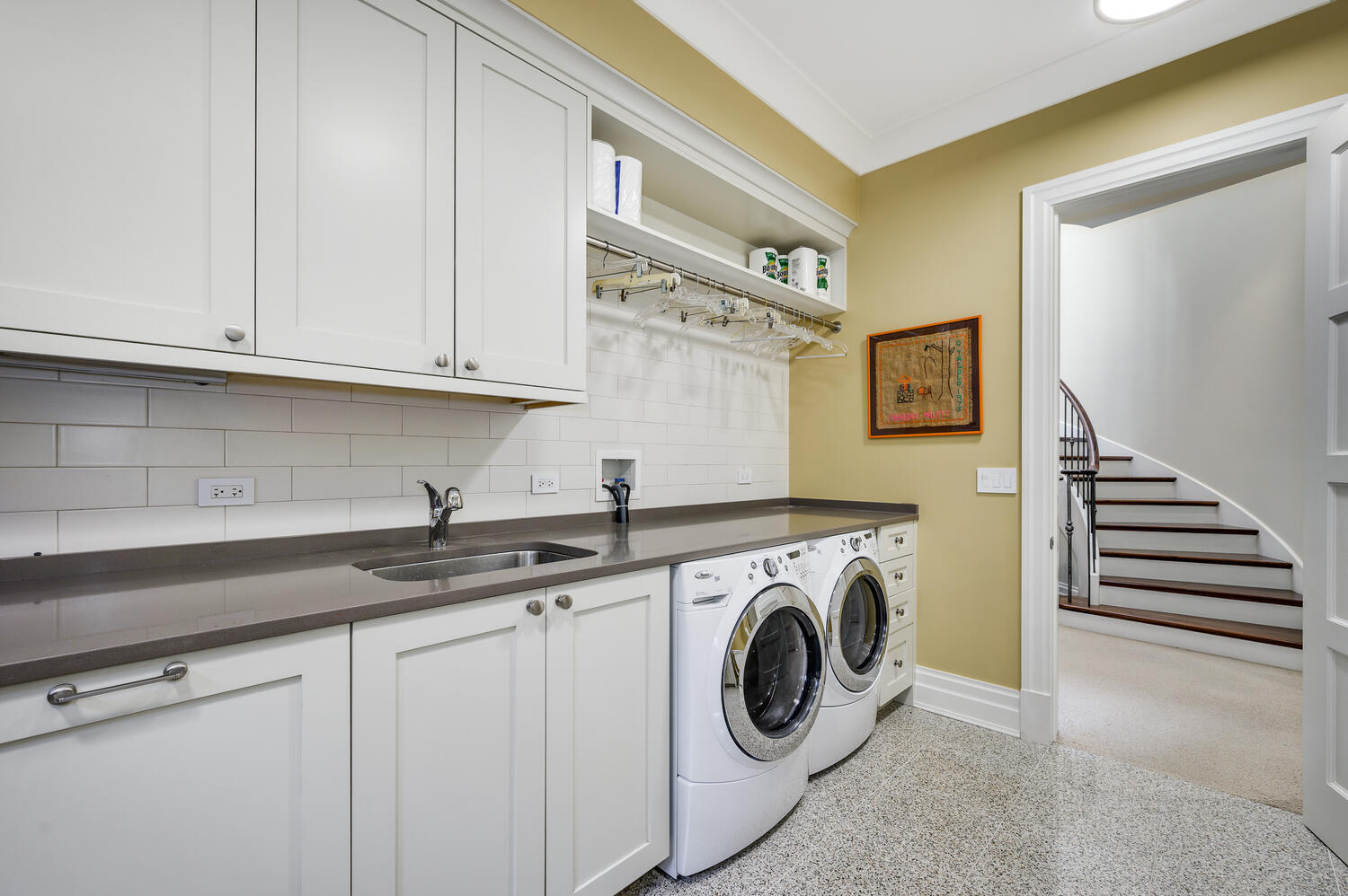 4136 North Greenview Avenue Chicago, IL 60613 - Photo 39 of 56 a utility room with sink dryer and washer